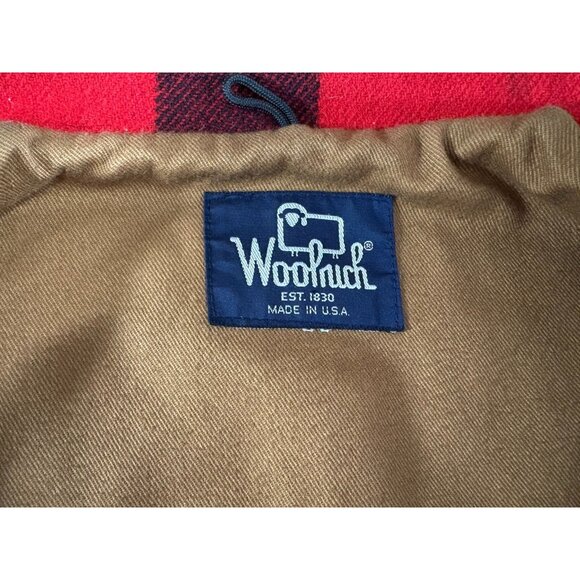 Woolrich Buffalo Plaid Wool Hunting Coat Jacket Size XL Vintage 1990s - Picture 2 of 6